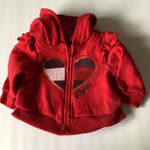 Tommy Hilfiger Girls Red Sequin Hoodie